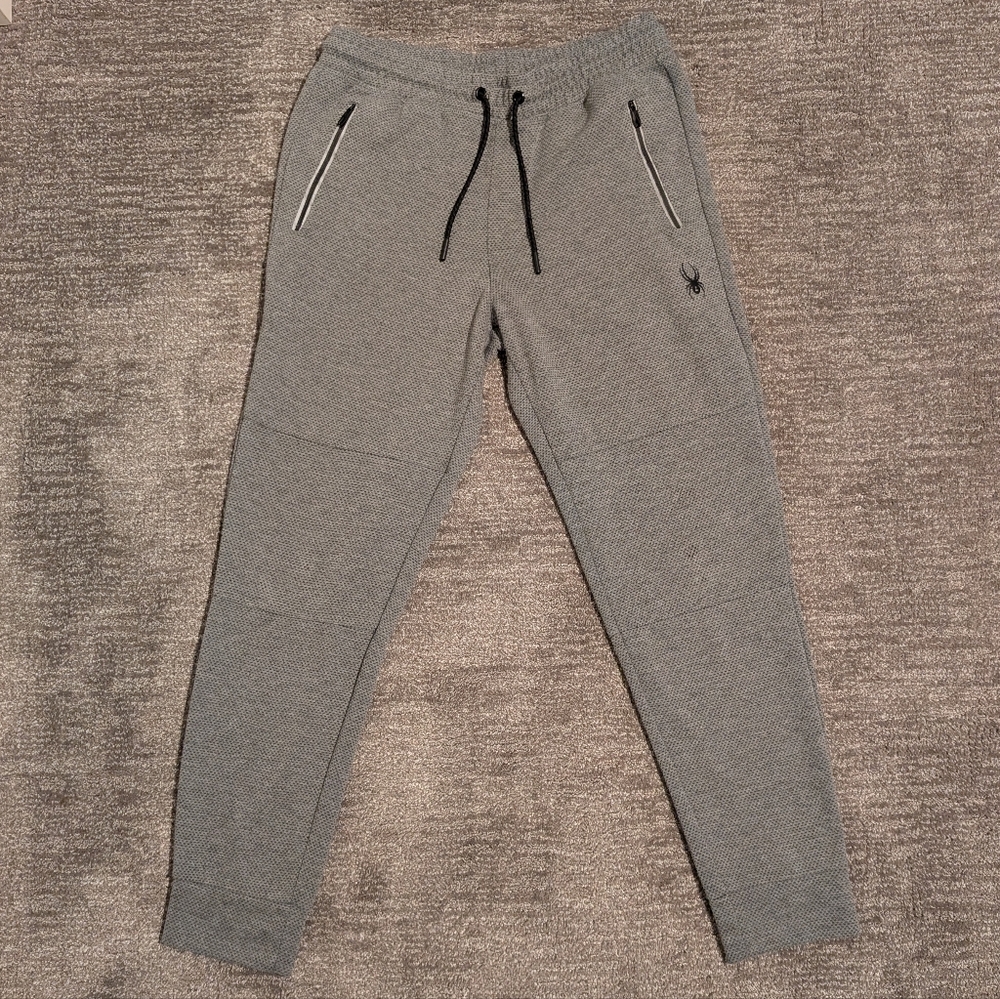 Spyder Active Woven Gray Tapered Sweatpants Joggers - Small